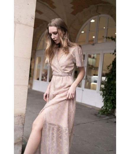 Robe longue Oxy - Rose poudré