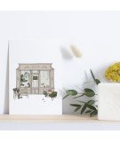 Carte postale - "Café Fleurs"