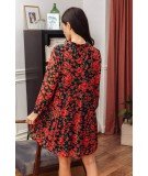 Robe courte à fleurs Aby - Roses