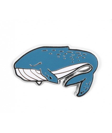Pin's émaillé baleine bleue