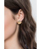 Boucles d'oreilles puces Amphi - Rose