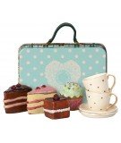 Valise bleue avec service à thé et cakes - Maileg