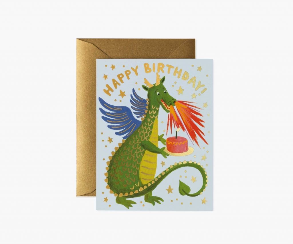 Carte Happy Birthday Dragon Rifle Paper Co Merci Leonie