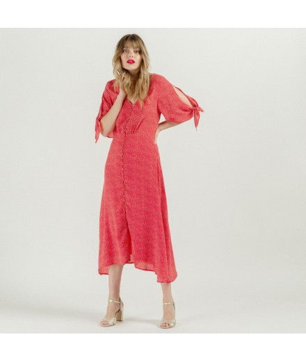 Robe mi-longue rouge - Jade