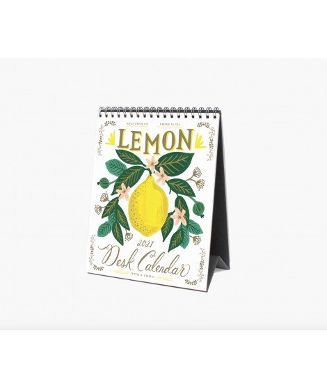 Calendrier de bureau 2021 - Lemon