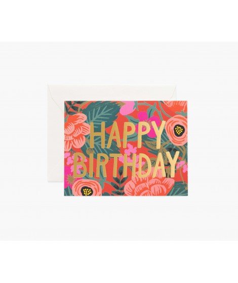 Carte d'anniversaire Poppy - Happy Birthday