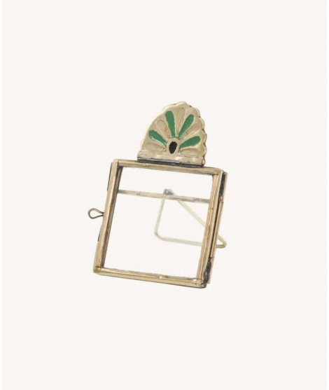 Mini cadre photo en laiton Rosie - Vert