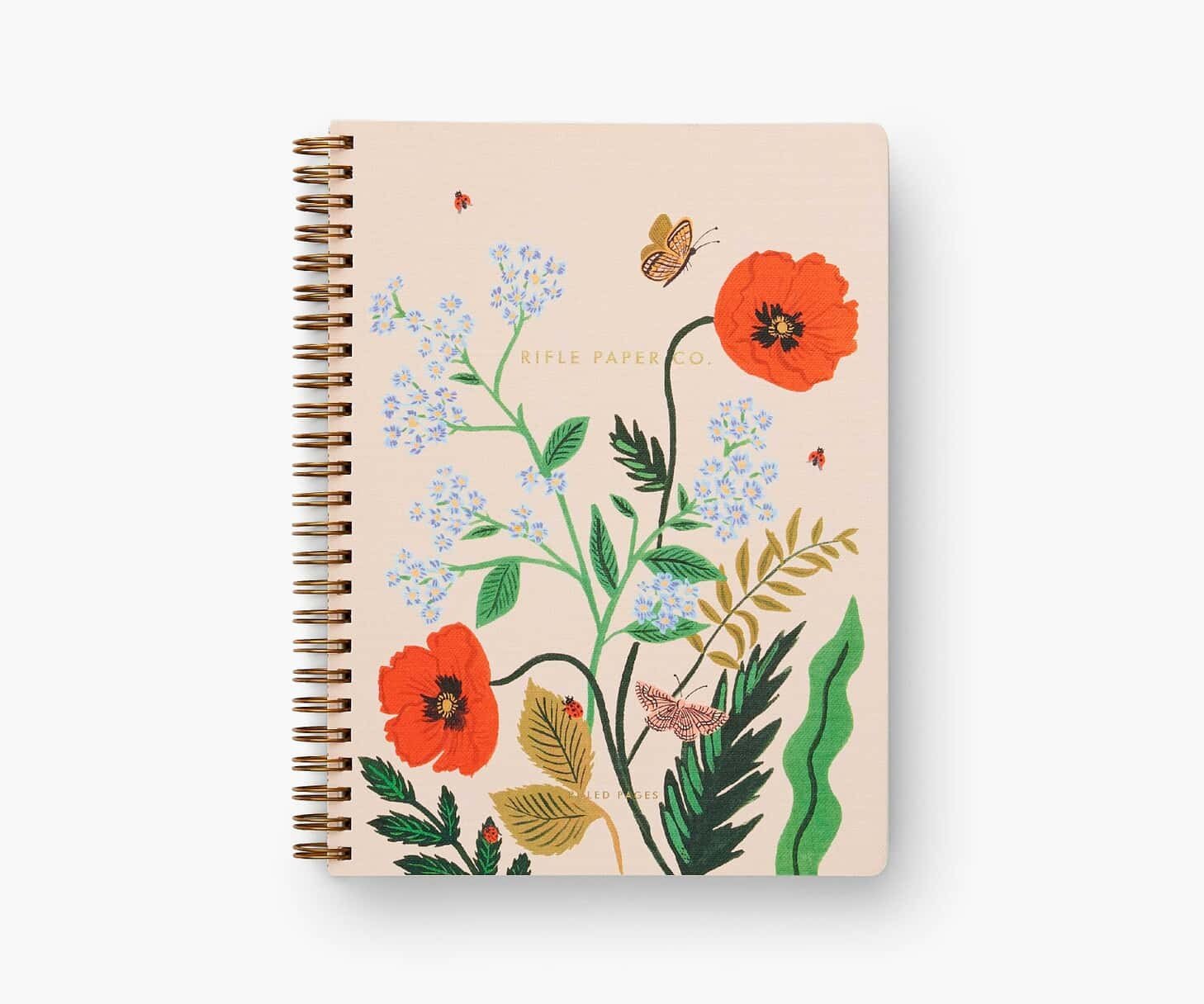 Cahier à spirales Poppy Botanical, Rifle Paper Co. - Merci Léonie