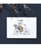 Carte postale Balade à vélo - Garçon