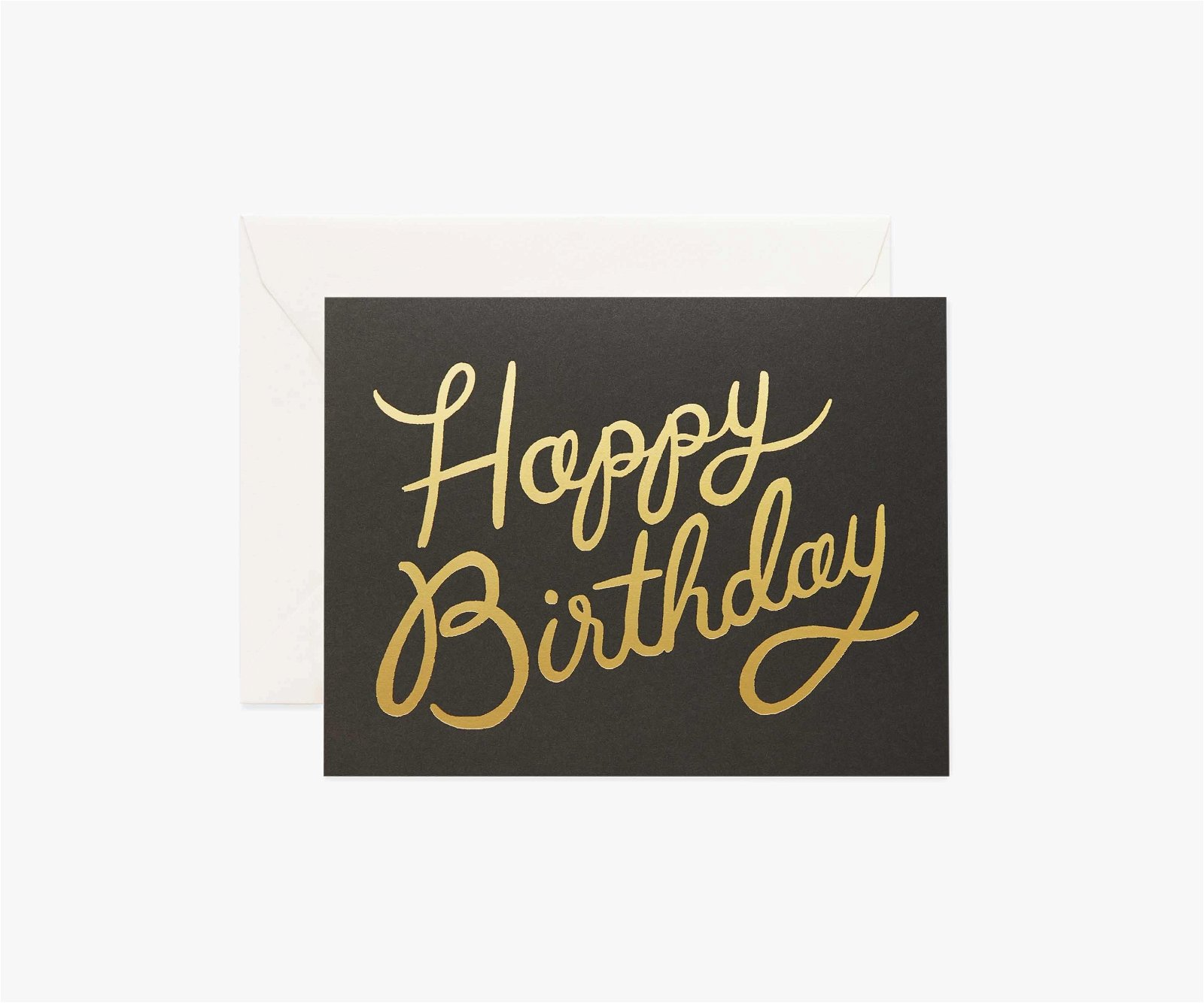 Carte Happy Birthday noir et or, Rifle Paper Co, Merci Léonie