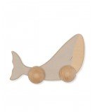 Baleine en bois à roulettes