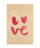 Carte postale en bois - Love (LM)