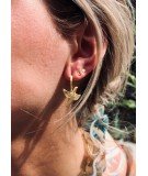 Boucles d'oreilles plaqué or - Colombe
