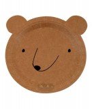 8 petites assiettes - ours brun (malo)