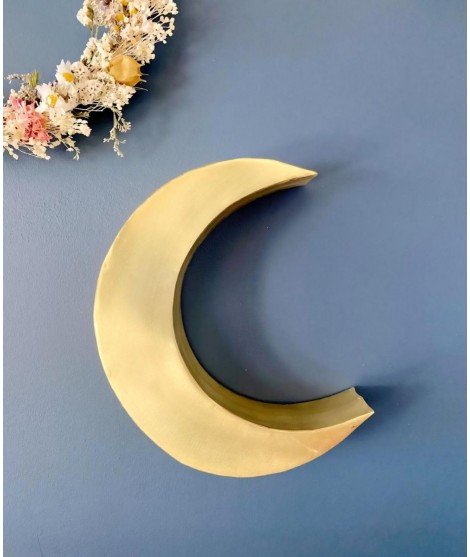 Lune murale en laiton doré - Petite (Lm vannes)