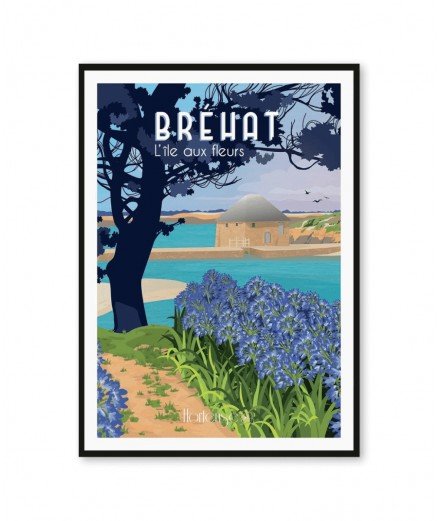 Affiche A2 - Bréhat, l'île aux fleurs