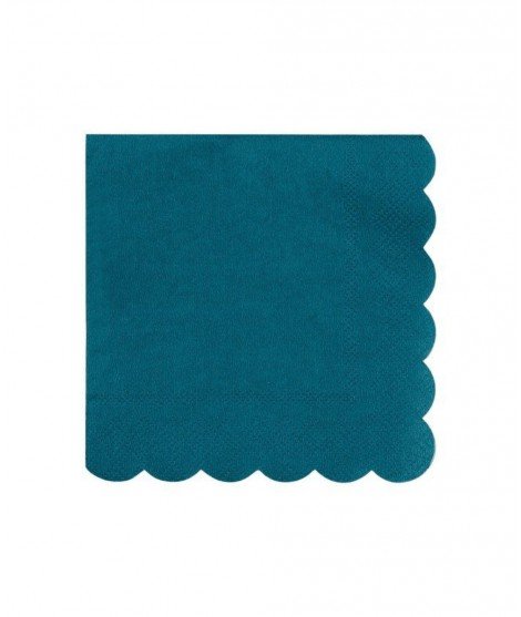 20 serviettes - Bleu pétrole