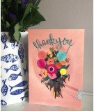 Carte de remerciement - Bouquets à paillettes