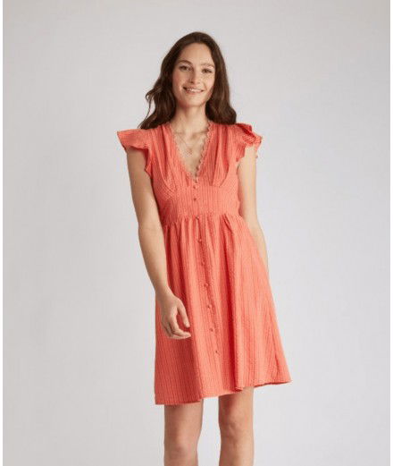 Robe en coton Indiana - Corail