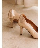 Escarpins Stella - Bobbies - champagne irisé - chaussure mariage - merci leonie