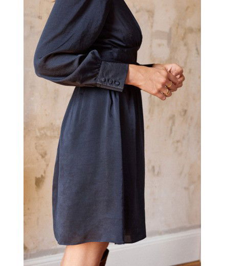 Robe cache coeur Katy - Bleu nuit - GARANCE PARIS - MERCI LEONIE