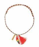 Bracelet fil torsadé charm's - Perroquet rouge