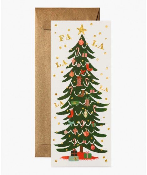 Carte de Noël Sapin décoré Fa La La tree, Rifle Paper Co - Merci Léonie