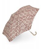 Parapluie pour enfant modèle à canne de style rétro, de la marque scandinave Konges Slojd, toile fleurie Winter leaves dark red