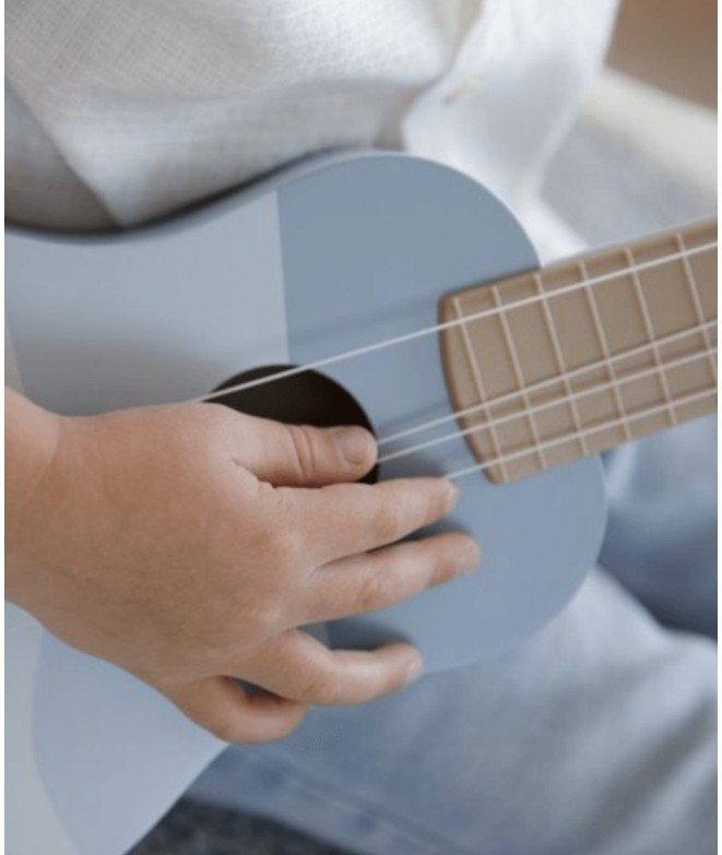 Guitare enfant en bois certifié FSC® - blanc, Jouet