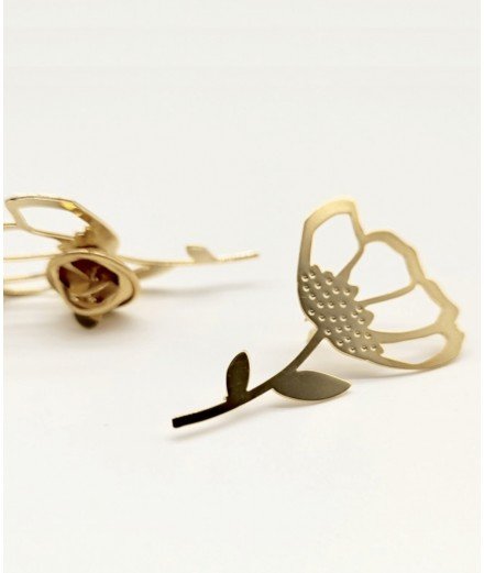 Pin's Fleur en laiton de la marque française My Lovely Thing