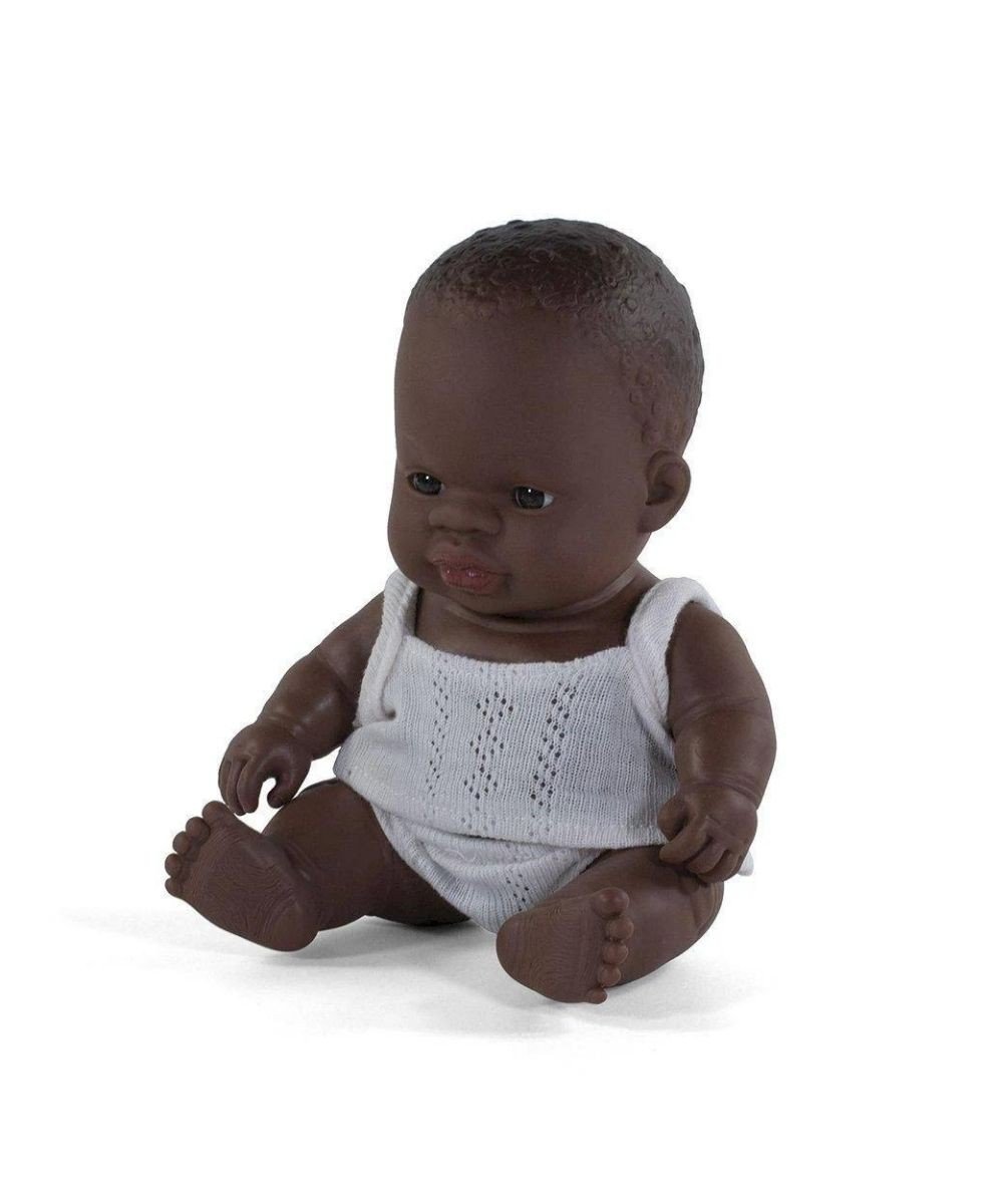 Poupée bébé garçon africain 21cm, Miniland - Merci Léonie
