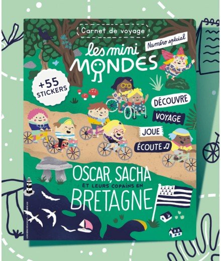 Magazine Carnet de voyage Bretagne de la marque française Les Mini Mondes