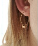 Boucles d'oreilles créoles Melissa en acier inoxydable de la marque Les Cléias.