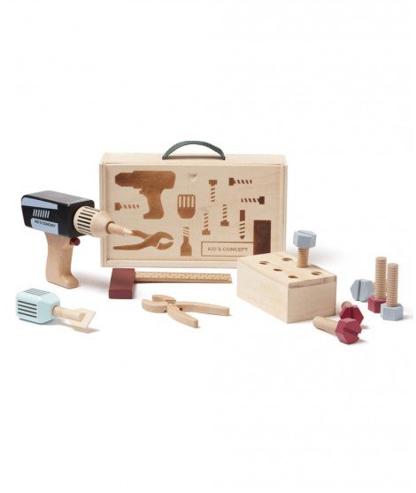 Boîte à outils pour enfants - Boîte à outils de jeu - Ensemble d'outils -  43 pièces