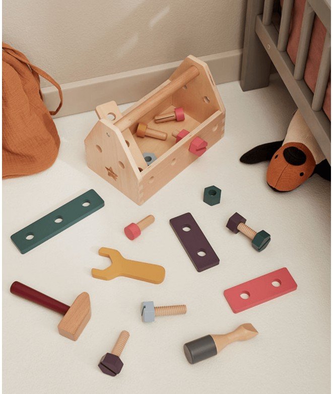 Caisse boite à outils en bois Jeu d'imitation Enfant 3 ans + - Un jeux des  jouets