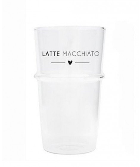 Grand verre long dont le design est conçu pour les Latte Macchiato