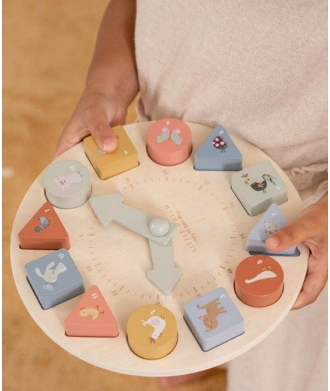 Puzzle en bois La Ferme pour enfant bébé 12 / 18 mois avec boutons
