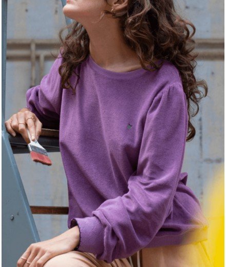 Sweatshirt en tissu éponge Violet de la marque française Emile et Ida