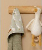Cape de bain pour bébé en coton de la marque Little Dutch modèle Little Goose et son motif fait de petites oies 