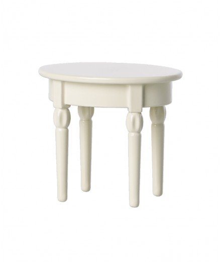 Table d'appoint miniature en bois blanc de la marque Maileg