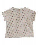 T-shirt pour enfant en coton doux avec des petites Pommes en motif. De la marque Emile et Ida.