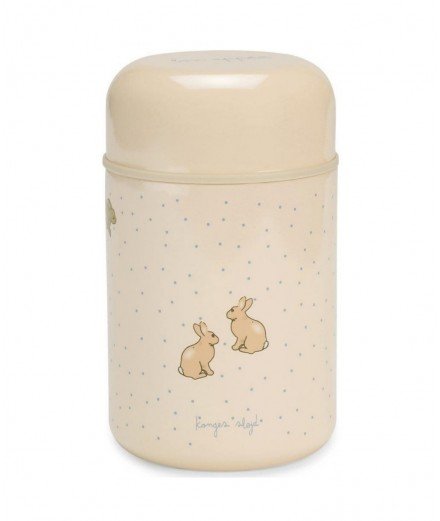 Boite thermos isotherme pour enfant avec des petits lapins en motif. De Konges Slojd
