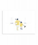 Affiche la Pêche à pied Papa et enfant au format A4 par la créatrice française My Lovely Thing