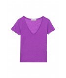 Tee-Shirt à manches courtes modèle Elvie coloris Violet à paillettes de la marque française La Petite Etoile