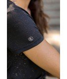 Tee-Shirt à manches courtes modèle Elvie coloris Noir paillettes de la marque française La Petite Etoile