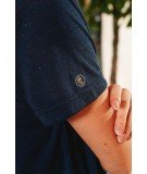 Tee-Shirt à manches courtes modèle Elvie coloris Marine en tissu pailleté de la marque La Petite Etoile