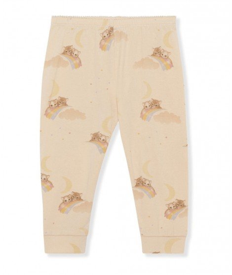 Pantalon pour enfant Rainbow Kitty réalisé en coton biologique par la marque danoise Konges Slojd