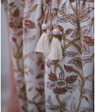 Robe bohèmeTahoe Curcuma en voile de coton réalisée par la marque française Bonheur du Jour