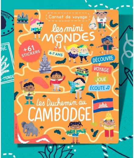 Carnet de voyage au Cambodge magazine éducatif pour les 4-7ans par la marque Les Mini Mondes