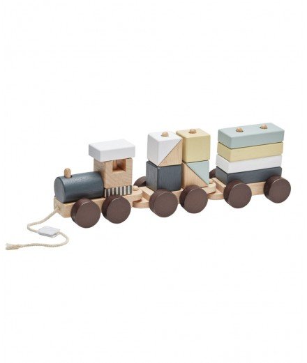 Train en bois avec blocs empilables de la jolie marque Kid's Concept 